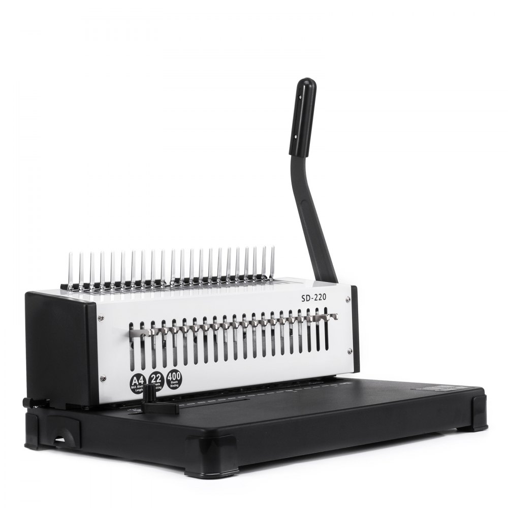 VEVOR 21 Holes Metal Coil Binding Machine SD-220B Book Binding Machine Comb Puncher Comb Binding Machine for A4 400 Sheet Papers