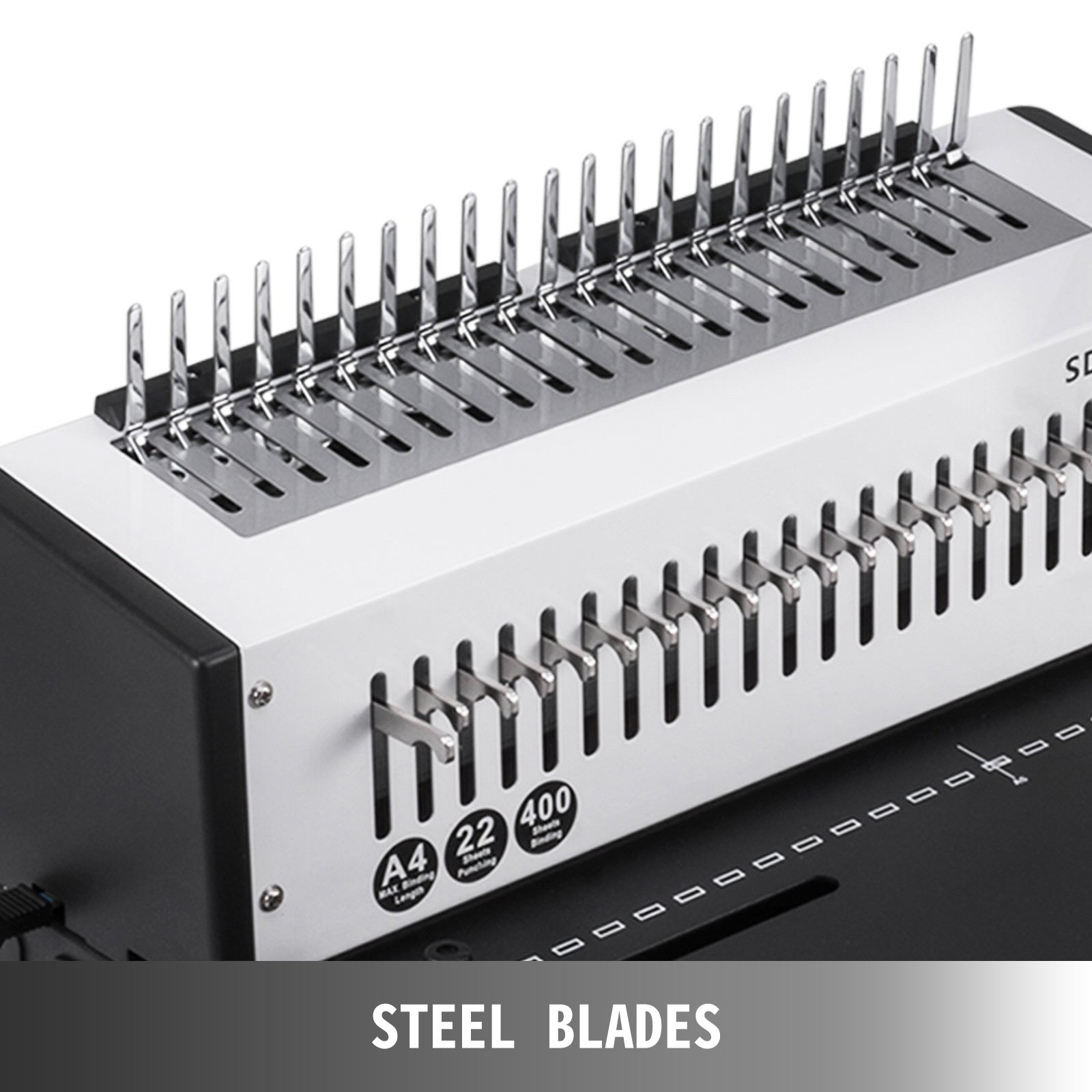 VEVOR 21 Holes Metal Coil Binding Machine SD-220B Book Binding Machine Comb Puncher Comb Binding Machine for A4 400 Sheet Papers