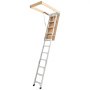VEVOR Attic Ladder, 375LBS / 170KG Capacity, 9.8 to 10.3 ft / 3 to 3.13 m Height Adjustable, Multi-Purpose Foldable Aluminium Attic Stairs, Fits 7.66 to 10.25 ft Ceiling Heights for Convenient Access