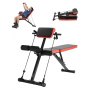 VEVOR Multifunctionele halterbank voor full body workout, hyperextension bank, Romeinse stoel, 350 kg, verstelbare opvouwbare rugtrainer, sit-up trainingsapparatuur voor thuisgym, zwart