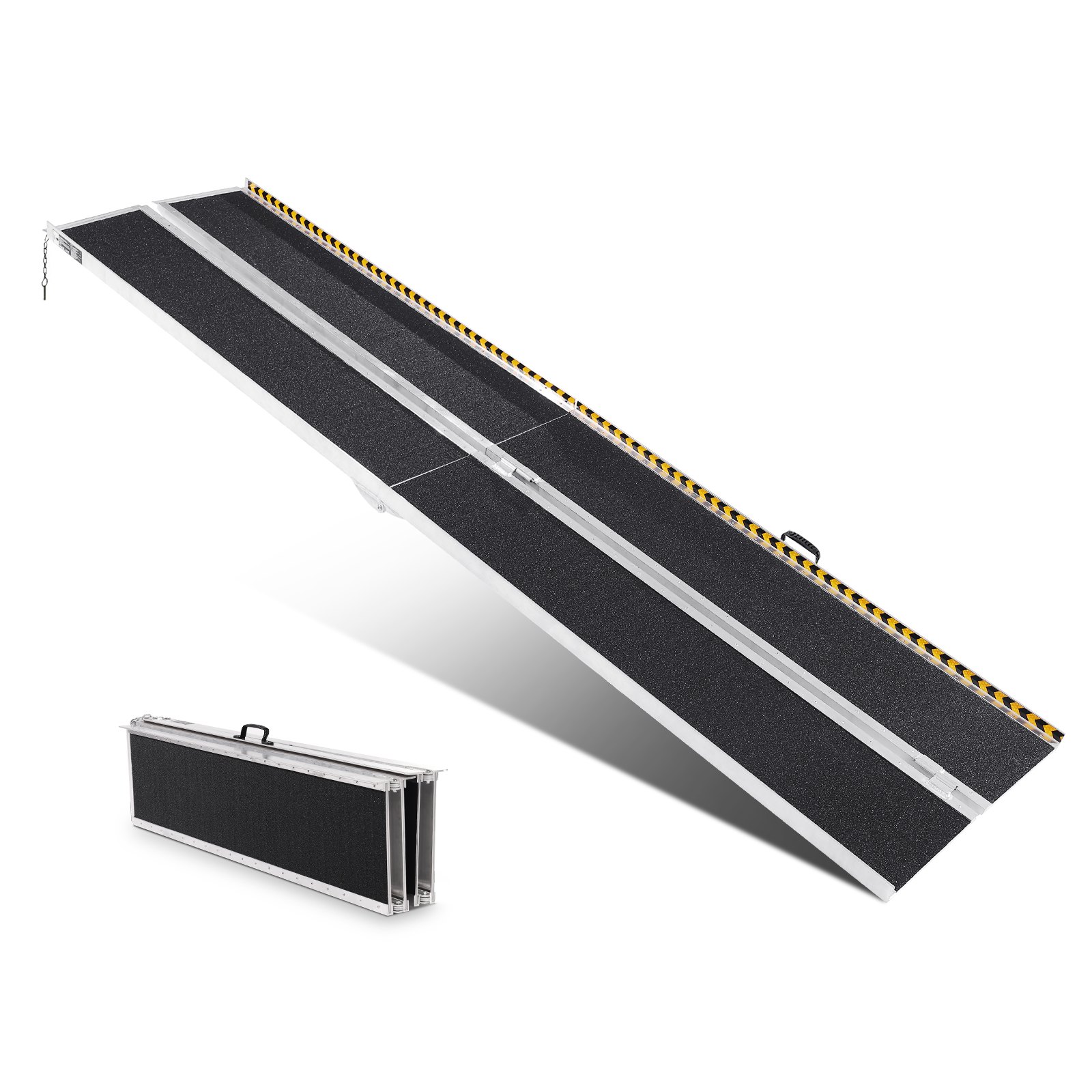 VEVOR Draagbare rolstoelhelling 3 m 363 kg Laadvermogen Antislip aluminium opvouwbare drempelhelling Opvouwbare rolstoelhelling voor scootmobiel Gehandicaptenhelling voor huis Trappen Deuren Stoepranden