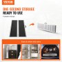 VEVOR Draagbare rolstoelhelling, 72" 800 lb capaciteit, antislip aluminium opvouwbare drempelhelling Opvouwbare mobiliteitsscooterhelling Rolstoelhelling voor trappen, deuren, stoepranden