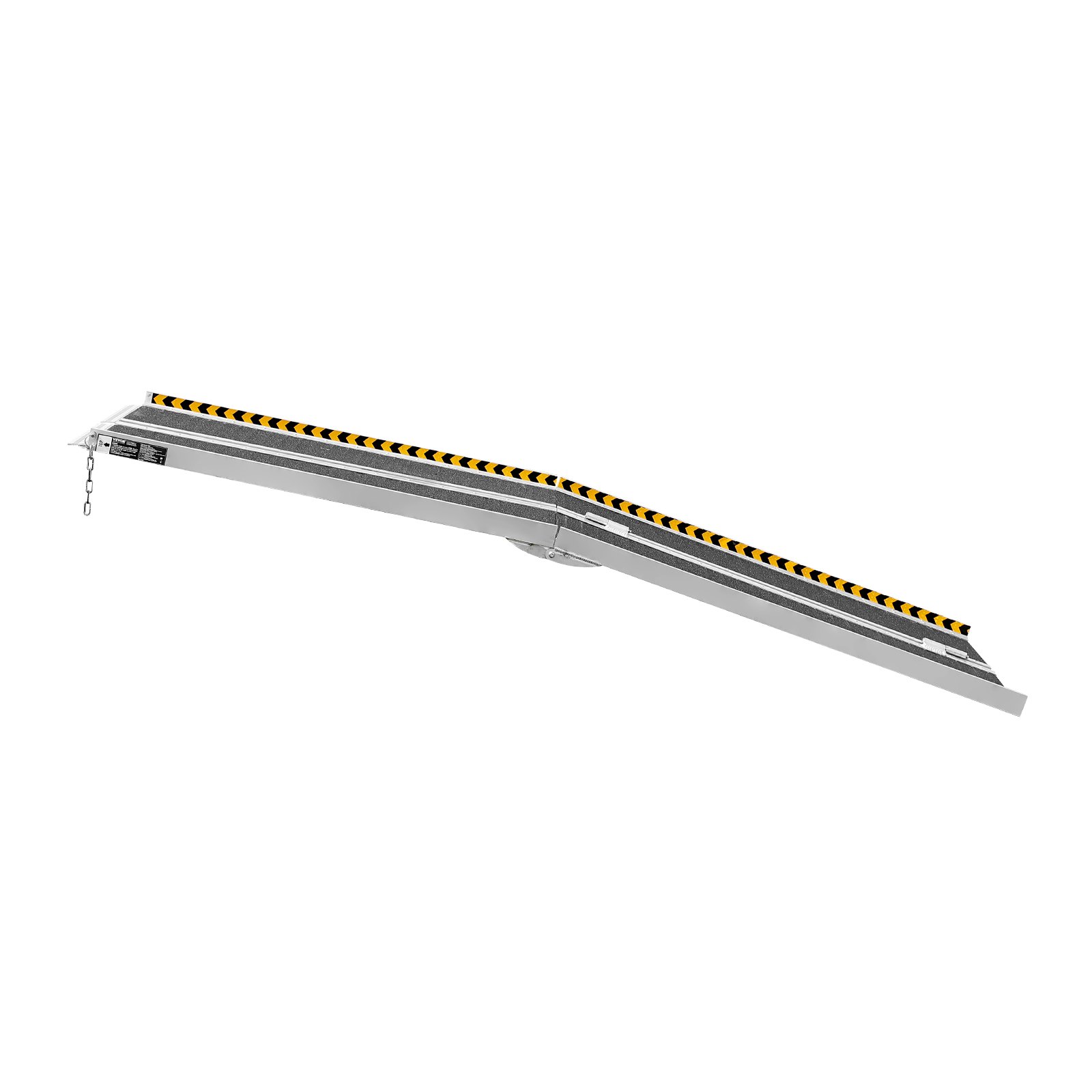 VEVOR Draagbare rolstoelhelling 2,44 m 363 kg Laadvermogen Antislip aluminium opvouwbare drempelhelling Opvouwbare rolstoelhelling voor scootmobiel Gehandicaptenhelling voor huis Trappen Deuren Stoepranden