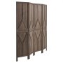VEVOR Wood Room Divider 4 Panels Wood Folding Privacy Screen Y Pattern, For Room Separation & Home Decor, 67 inches Tall, Solid Frame, 360° Two-Way Hinges, Rustic Wooden Partition with Hardware