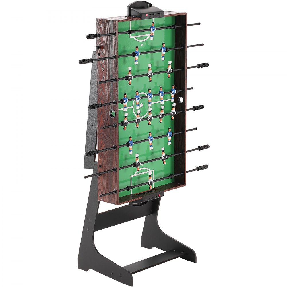 VEVOR Opvouwbare tafelvoetbaltafel, 42-inch standaard tafelvoetbaltafel, volledige tafelvoetbaltafel voor binnen voor thuis, familie en speelkamer, voetbal met tafelvoetbalset, inclusief 2 ballen