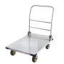 VEVOR opvouwbare platformwagen, 907 kg draagvermogen, transportwagen met zwenkwielen, handwagen met antislip laadoppervlak, opvouwbare transportwagen voor eenvoudige opslag, rolwagen 900x600 mm