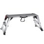 VEVOR Folding Work Platform, 660 lbs Load Capacity, Aluminum Drywall Stool Ladder, Heavy Duty Work Bench w/ Non-Slip Feet, Ideal for Washing Vehicles, Cleaning, Painting, Decorating