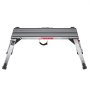VEVOR Aluminium Werkplatform Opvouwbare Werkbank 100x30x48,7cm Werkplatform 200kg Draagvermogen Tredenbank met Veiligheidssloten Trapladder voor Thuiskantoor Werkplaats & Garage Zilver