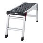 VEVOR Folding Work Platform, 35.8 x 12.2 in Aluminum Step Stool, 16.5 in Height, 500 lbs Load Capacity, Heavy Duty Platform Ladder with Locks, Portable Work Bench for Painting & Maintenance & Home