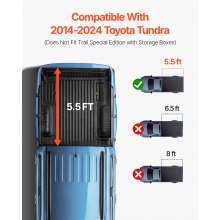 VEVOR drievoudig vrachtschip Toyota Tundra Light 2014-2024