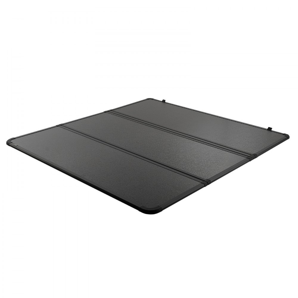 VEVOR Tri-Fold Truck Bed Tonneau Cover, Compatible with 2015-2024 Ford F-150, 6.5' (79") Bed, Only Fit 6.5' x 5.4' (79" x 65.2") Inside Bed, 400 lbs Load Capacity, LED Light, Quick Folding, Black
