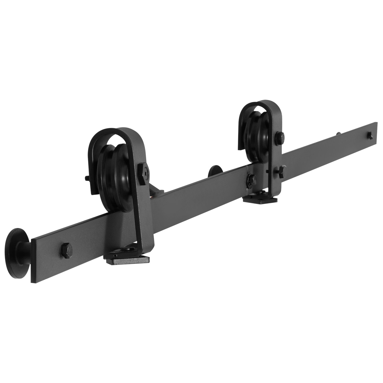 VEVOR Schuifdeursysteem, 132 cm railsysteem, schuifdeurbeslag, geschikt voor twee 61 cm kast-, voorraad- en wasruimtedeuren (niet inbegrepen)