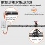 VEVOR Self-Regulating Pipe Heating Cable 3.7m 16.4W/m Heat Tape with Thermostat