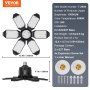 VEVOR LED Garage Light 15000LM 2 Packs Deformable Bright Shop Ceiling Light