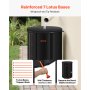 VEVOR Opvouwbare regenton, 380 L draagbare regenton, regenwatertank, 1000D PVC regenwateropvangsysteem, watertank, regenwaterton met kraan en overloopset, zwart