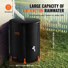 VEVOR regenwaterton regenton watertank regenwaterton tank opvouwbaar 380L