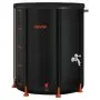 VEVOR Collapsible Rain Barrel, 201 L Portable Rain Water Collection Barrel, 1000D PVC Rainwater Collection System, Garden Water Catcher Tank Storage Container with Spigot & Overflow Kit, Black