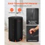 VEVOR Opvouwbare regenton, 250 liter, draagbare regenton, regenwatertank, 500D PVC regenwateropvangsysteem, watertank, regenwaterton met kraan en overloopset, zwart