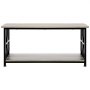 VEVOR 40" Farmhouse Coffee Table, Rectangle Coffee Table with Open Storage Compartment, Wooden Rustic Cocktail Table for Living Room, Bedroom, Apartment, Studio, Brown & Black