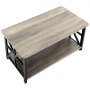 VEVOR 40" Farmhouse Coffee Table, Rectangle Coffee Table with Open Storage Compartment, Wooden Rustic Cocktail Table for Living Room, Bedroom, Apartment, Studio, Brown & Black