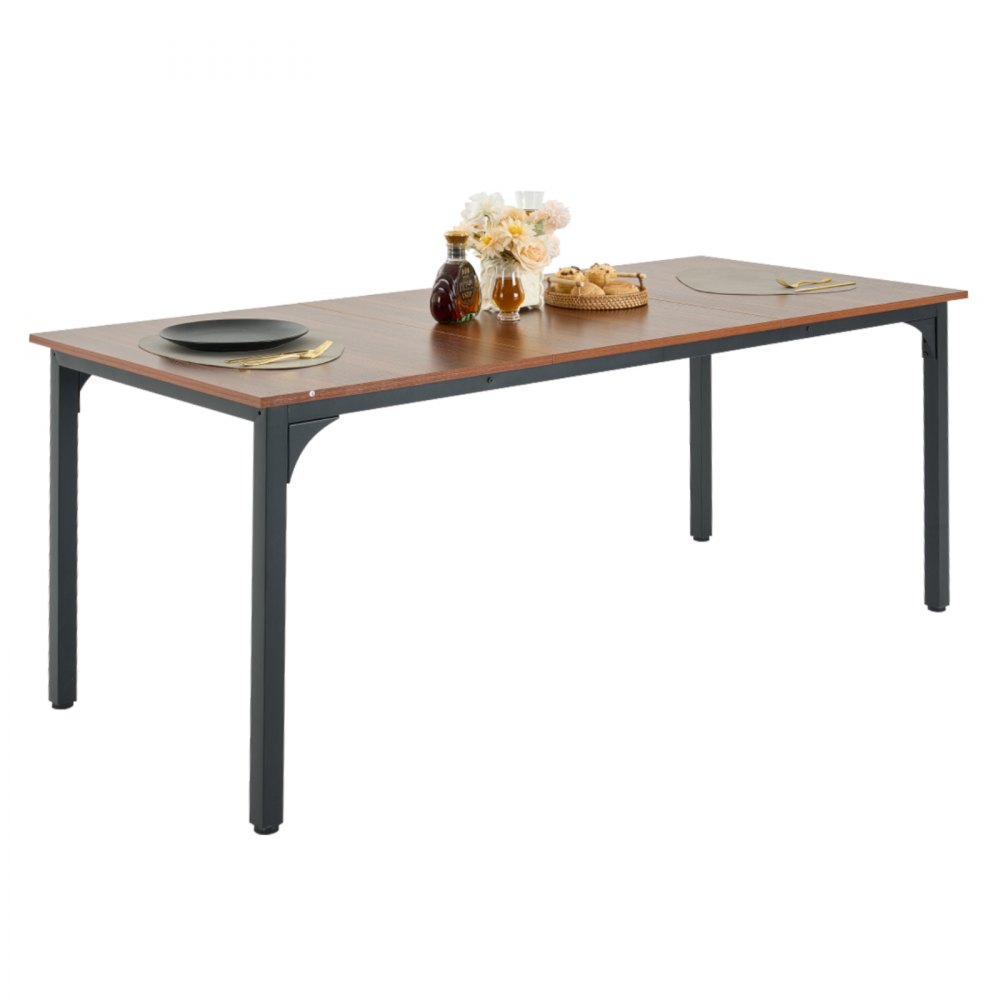 VEVOR Rechthoekige eettafel Keukentafel (alleen tafel) Eettafel 180cm Bruin