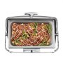VEVOR RVS Chafing Dish Set 7,5 L, 1 Stuk Voedselverwarmer, Soepverwarmer, Voedselverwarmer, Soeppan, Chafing Dish Set met 2 Brandstofcontainers voor Catering, Buffet, Feest