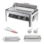 VEVOR RVS Chafing Dish Set 7,5 L, 1 Stuk Voedselverwarmer, Soepverwarmer, Voedselverwarmer, Soeppan, Chafing Dish Set met 2 Brandstofcontainers voor Catering, Buffet, Feest