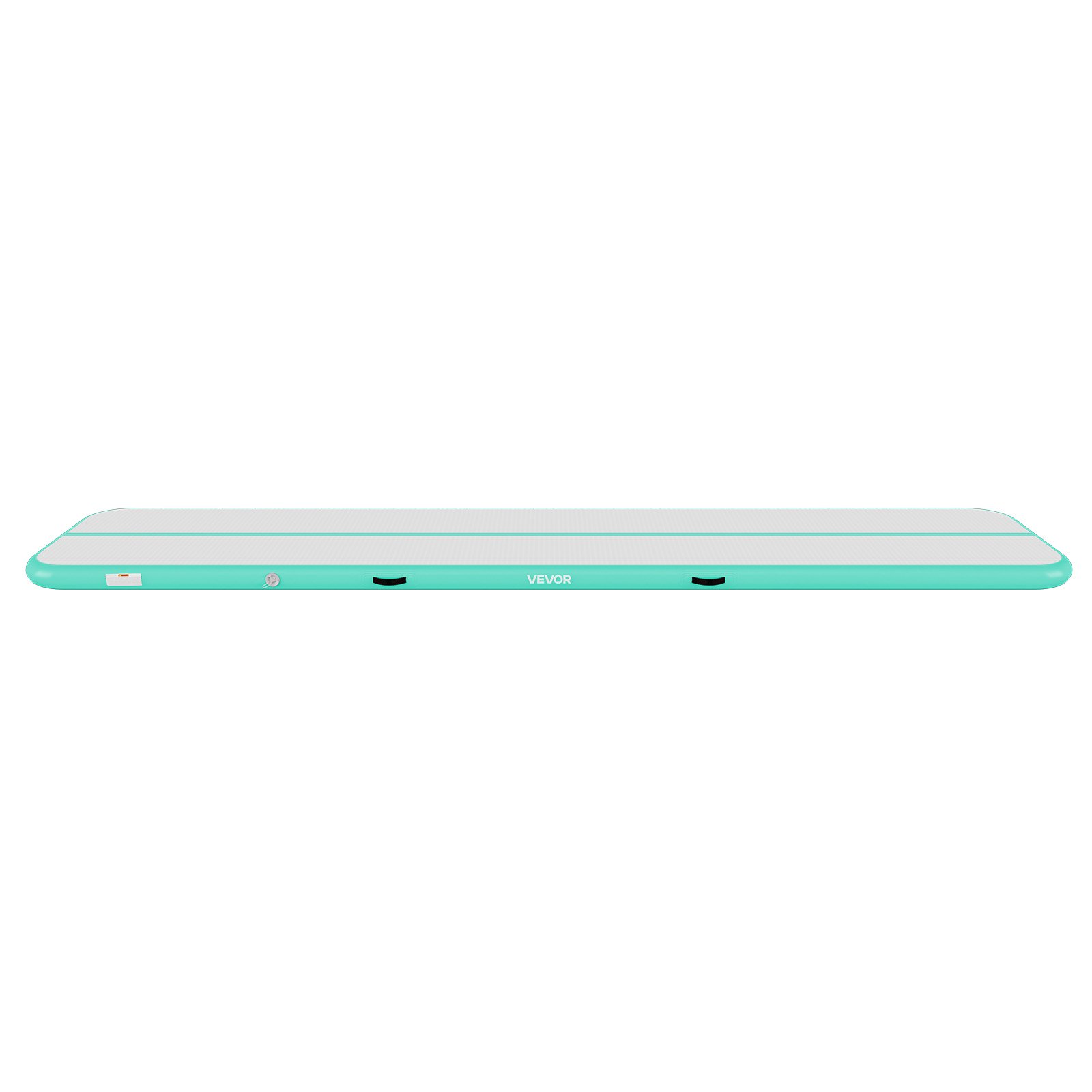 VEVOR Opblaasbare gymnastiekmat 500x100x10 cm Airtrack gymnastiekmat voor training, wedstrijden en yoga, met antislipoppervlak, 600W elektrische luchtpomp, reparatiepatch, mondstukken en tas, mintgroen