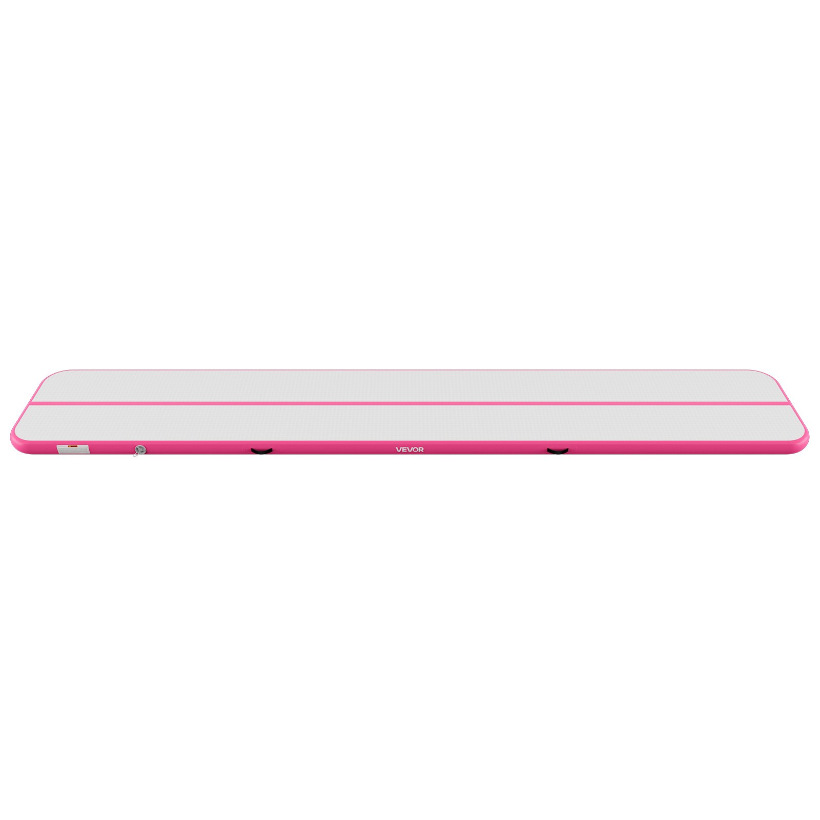 VEVOR Opblaasbare gymnastiekmat 600x100x10 cm Airtrack gymnastiekmat voor training, wedstrijden en yoga, met antislipoppervlak, 600W elektrische luchtpomp, reparatiepatch, mondstukken en tas, roze