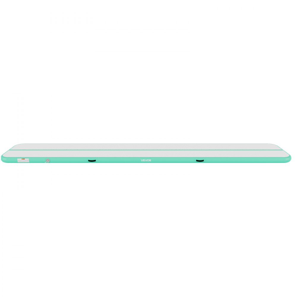 VEVOR Inflatable Gymnastics Air Mat 20 ft Training Mats w/ Electric Pump, 4 inches Thick Sturdy Tumble Track, Tumbling Mat for Home Use/Gym/Outdoor/Yoga/Cheerleading/Beach/Park/Water, Mint Green