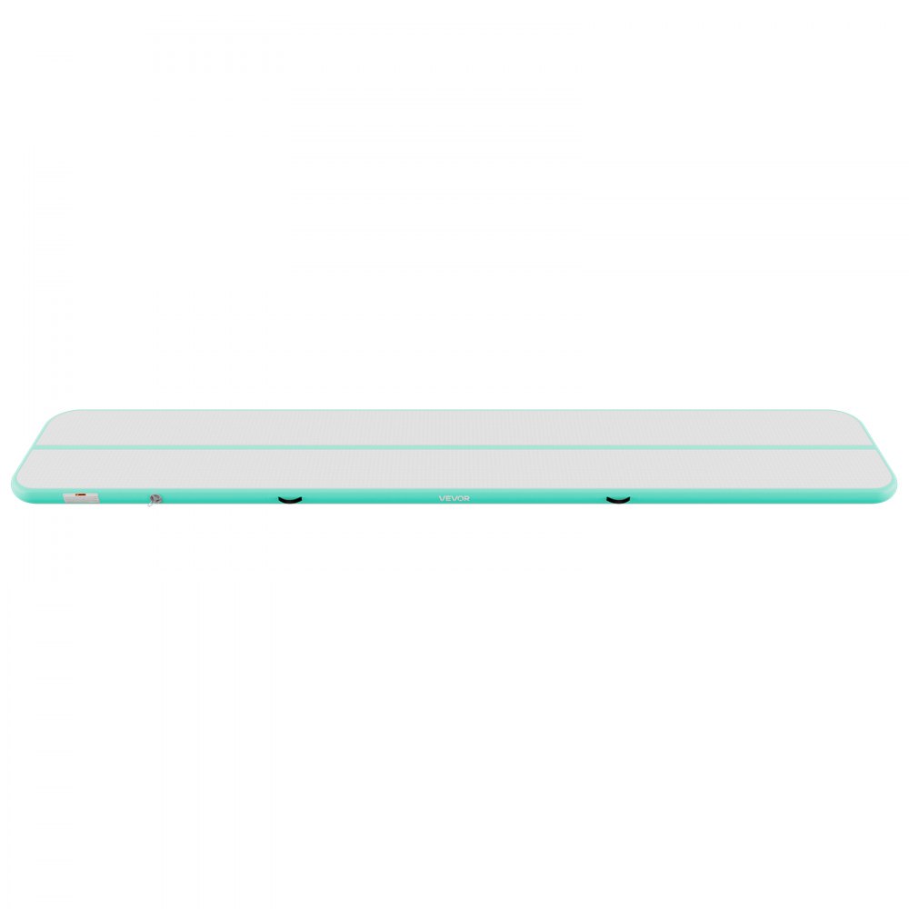 VEVOR Inflatable Gymnastics Air Mat 20 ft Training Mats w/ Electric Pump, 4 inches Thick Sturdy Tumble Track, Tumbling Mat for Home Use/Gym/Outdoor/Yoga/Cheerleading/Beach/Park/Water, Mint Green