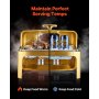 VEVOR Chafing Dish Set Voedselwarmer Roestvrij Staal met Pannen van Volledig Formaat (8,5 L), Rechthoekige Warmtedispenser met Zichtbaar Deksel & Waterpanstandaard & Brandpastahouder, voor Feesten Goud