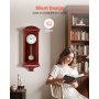 VEVOR Grandfather Clock, 26.7 in Classic Vintage Pendulum Clock, Pine Wood & MDF Wall Clocks with Quartz Movement and Quiet Design, for Living Room, Bedroom, Home Decor & Gift (Cherry Tone Finish)