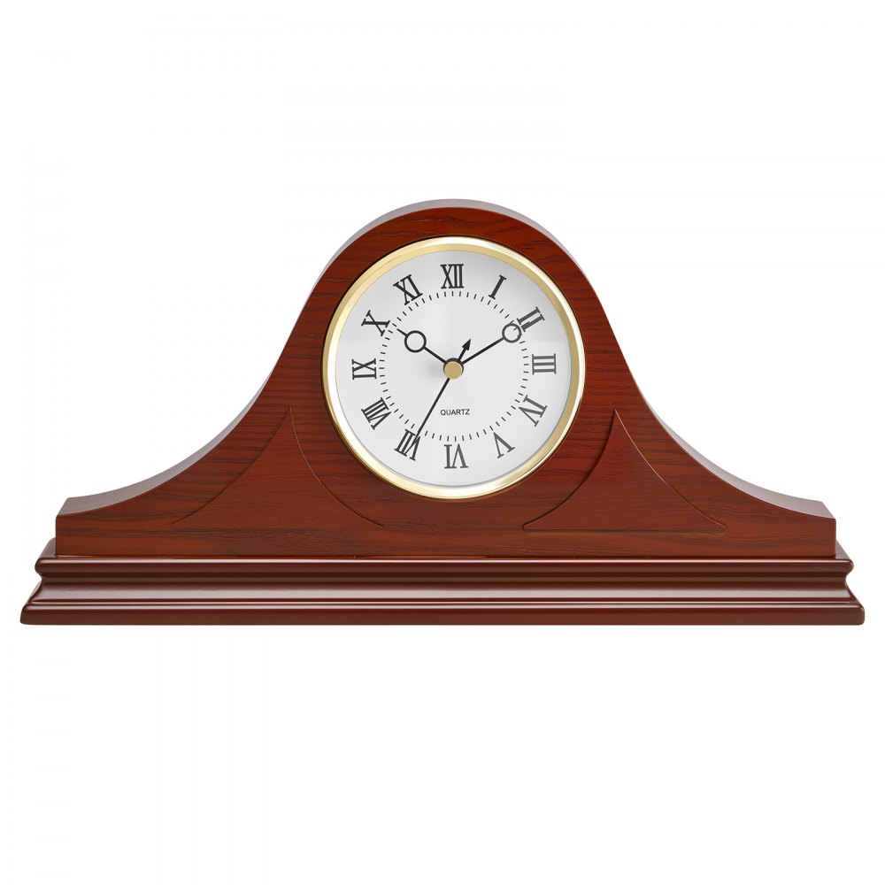 VEVOR Grandfather Clock, 6.4 in Classic Vintage Grandfather Clock, MDF Mantel Clocks with Built-In Quartz Movement and Quiet Design, for Living Room, Bedroom, Home Decor & Gift (Cherry Tone Finish)