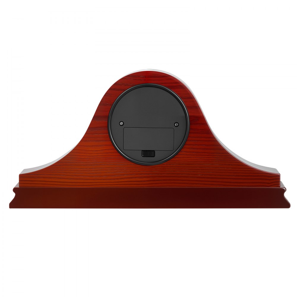 VEVOR Vintage tafelklok, 335 x 60 x 164 mm, klassieke MDF-schoorsteenklok met ingebouwd quartz-uurwerk, voor woonkamer, slaapkamer, huisdecoratie en cadeau (kersenfinish)