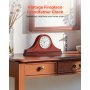 VEVOR Vintage tafelklok, 335 x 60 x 164 mm, klassieke MDF-schoorsteenklok met ingebouwd quartz-uurwerk, voor woonkamer, slaapkamer, huisdecoratie en cadeau (kersenfinish)