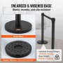 VEVOR Crowd Control Stanchions, 2-Pack Crowd Control Barriers, Carbon Steel Baking Painted Stanchion Queue Post with 6.5FT Black Retractable Belt, Belt Barriers Line Divider for Exhibition, Airport
