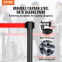 VEVOR Crowd Control Stanchions, 2-Pack Crowd Control Barriers, Carbon Steel Baking Painted Stanchion Queue Post with 11FT Red Retractable Belt, Belt Barriers Line Divider for Exhibition, Airport