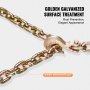 VEVOR Binder Chain G80 Tie Down Tow Chain with Two Hooks 3/8" x 10.3' 7100 lbs