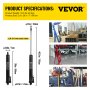VEVOR hydraulische krik met lange paal, capaciteit 3 ​​ton, met enkelvoudige zuigerpomp en gaffelvoet, handmatige krik voor hoogwerkers met handgreep, voor garage-/werkplaatskranen, motorhefinrichting, zwart