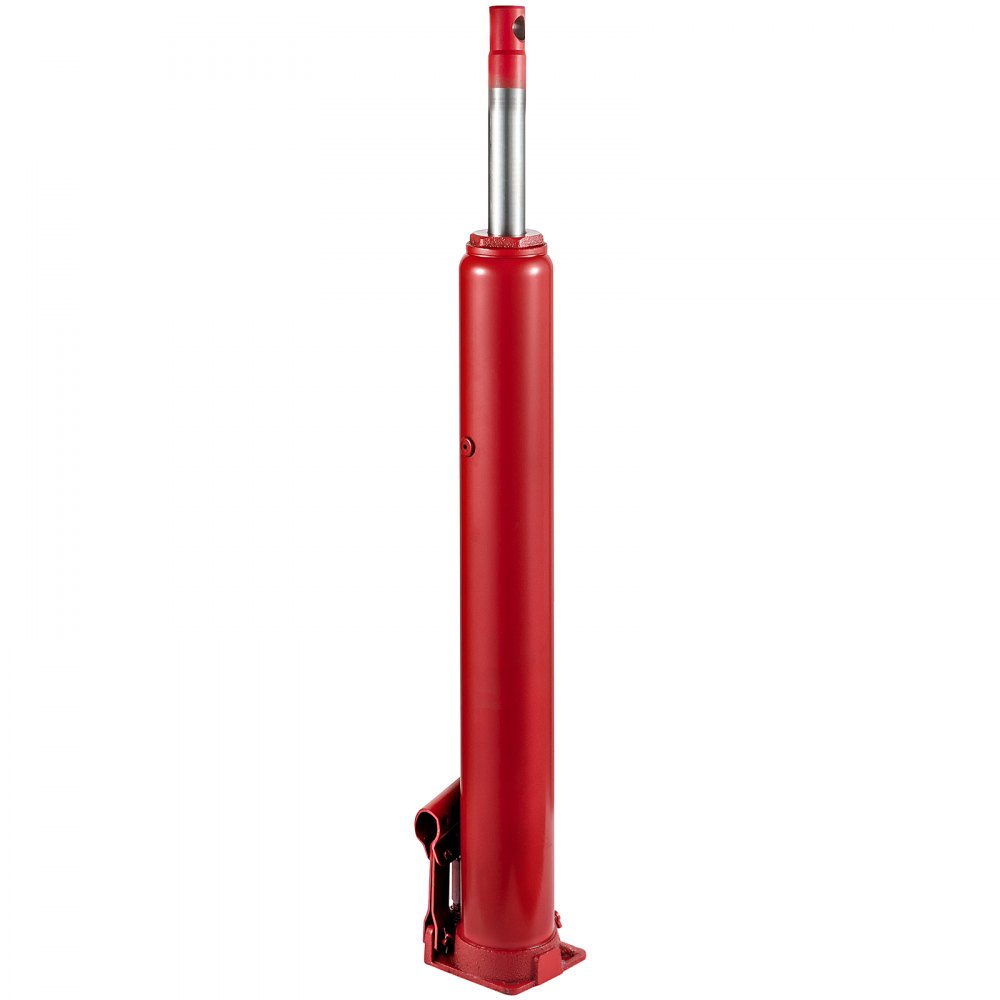VEVOR hydraulische langpaalkrik, capaciteit 4 t, met enkelzuigerpomp en vlakke voet, handmatige hoogwerkerkrik met handgreep, voor garage-/werkplaatskranen, motorhefinrichting, rood