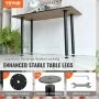 VEVOR set van 4 tafelpoten, tafellopers, 762 mm hoog, 110 mm montageplaat, koolstofstaal, matzwarte poedercoating, draagvermogen 544 kg, ideaal voor keukentafels, woonkamerconsoles, studiotafels