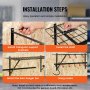 VEVOR fietsenstandaard wandmontage garage fietsenhouder 2 planken 4 fietsen