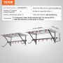 VEVOR bike storage rack with steel wire mesh shelves, hooks, expanders, and 500 lbs capacity.