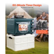 VEVOR Outdoor Stove 2 in 1 Draagbare Gas Camping Kookplaat Oven Verstelbare Vuur