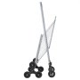 VEVOR Grocery Shopping Cart, 45L Stair Climbing Shopping Cart with 360° Rolling Swivel Wheels, Stair Climber Utility Cart with Tri-Wheels, Foldable Collapsible & Lightweight for Laundry Travel, Silver