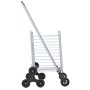 VEVOR Grocery Shopping Cart, 45L Stair Climbing Shopping Cart with 360° Rolling Swivel Wheels, Stair Climber Utility Cart with Tri-Wheels, Foldable Collapsible & Lightweight for Laundry Travel, Silver