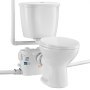 VEVOR Toiletsysteem Crusher Toiletsysteem met krachtige 500W Crusherpomp, toilet met achteruitgang en drijfvermogenspoeling voor kelder, waterafvoer met dubbele spoeling