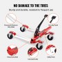 VEVOR Wheel Dolly, Max Capacity 1500 Lbs Car Dolly, Car Jack Dolly Lifter with 360° Rotatable Wheels, Heavy Duty Vehicle Positioning Ratchet Tire Jack, for Vehicle Car Auto Repair Moving, Set of 4