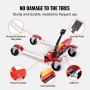 VEVOR Wheel Dolly, Max Capacity 1500 Lbs Car Dolly, Car Jack Dolly Lifter with 360° Rotatable Wheels, Heavy Duty Vehicle Positioning Hydraulic Tire Jack, for Vehicle Car Auto Repair Moving, Set of 4